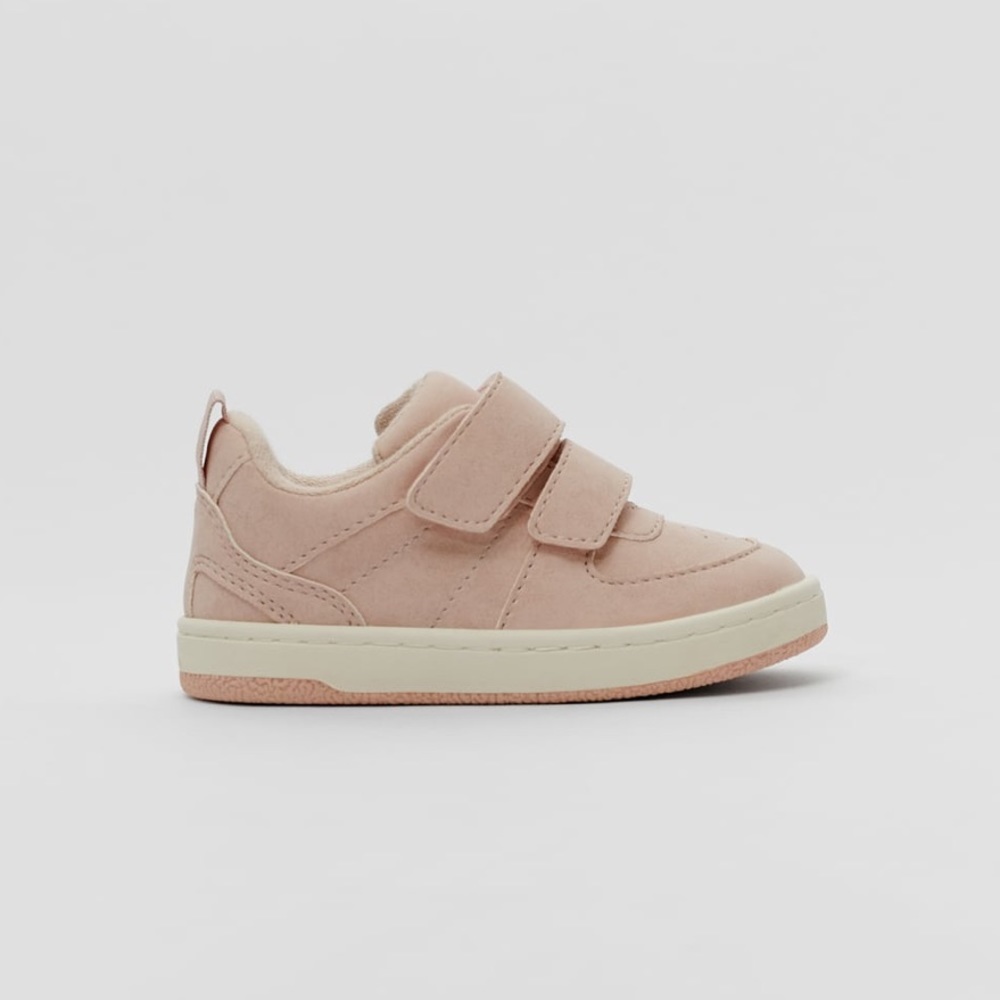 Zara Baby Adhesive Strap Pink Sneakers
